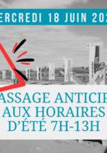 Dès le 18 juin, passage aux horaires d’été !