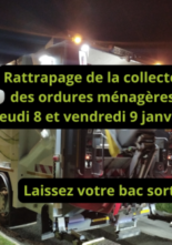 7 janvier 2026 : annulation des collectes des déchets et fermeture des déchetteries