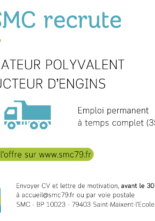 Offre d’emploi : Opérateur polyvalent – conducteur d&rsquo;engins