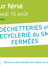 15 août : déchetteries et recyclerie du SMC fermées